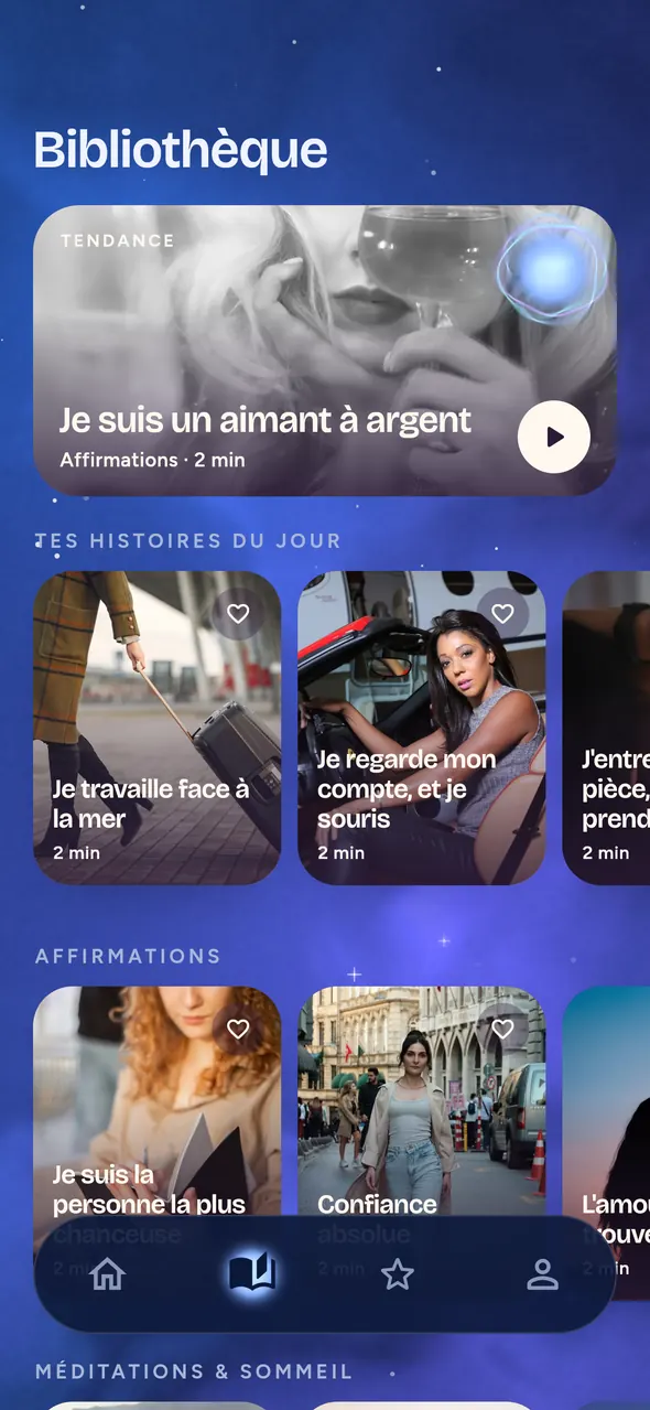 La bibliothèque de Vivii : histoires du jour, affirmations, méditations